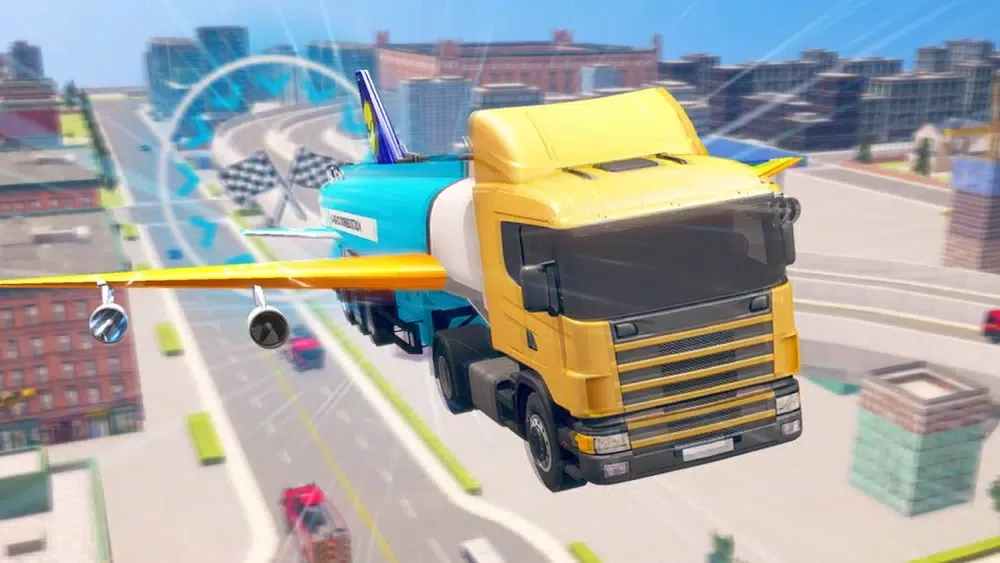 Capturas de tela do Futuristic Flying Truck Games