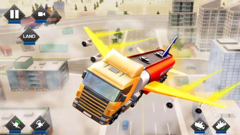 Capturas de tela do Futuristic Flying Truck Games