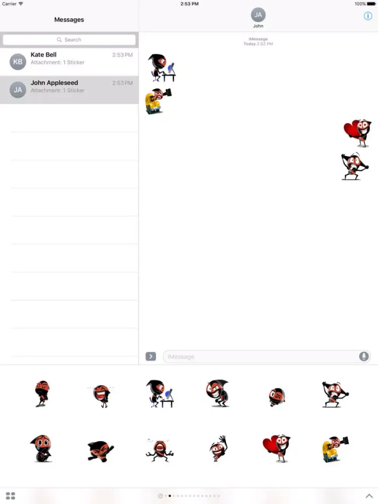 Ảnh chụp màn hình của Cute Ninja stickers iPad 