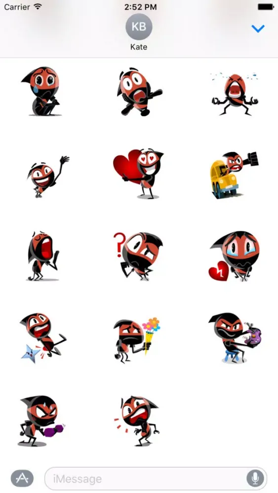 Ảnh chụp màn hình của Cute Ninja stickers