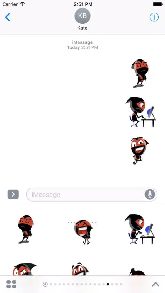 Ảnh chụp màn hình của Cute Ninja stickers