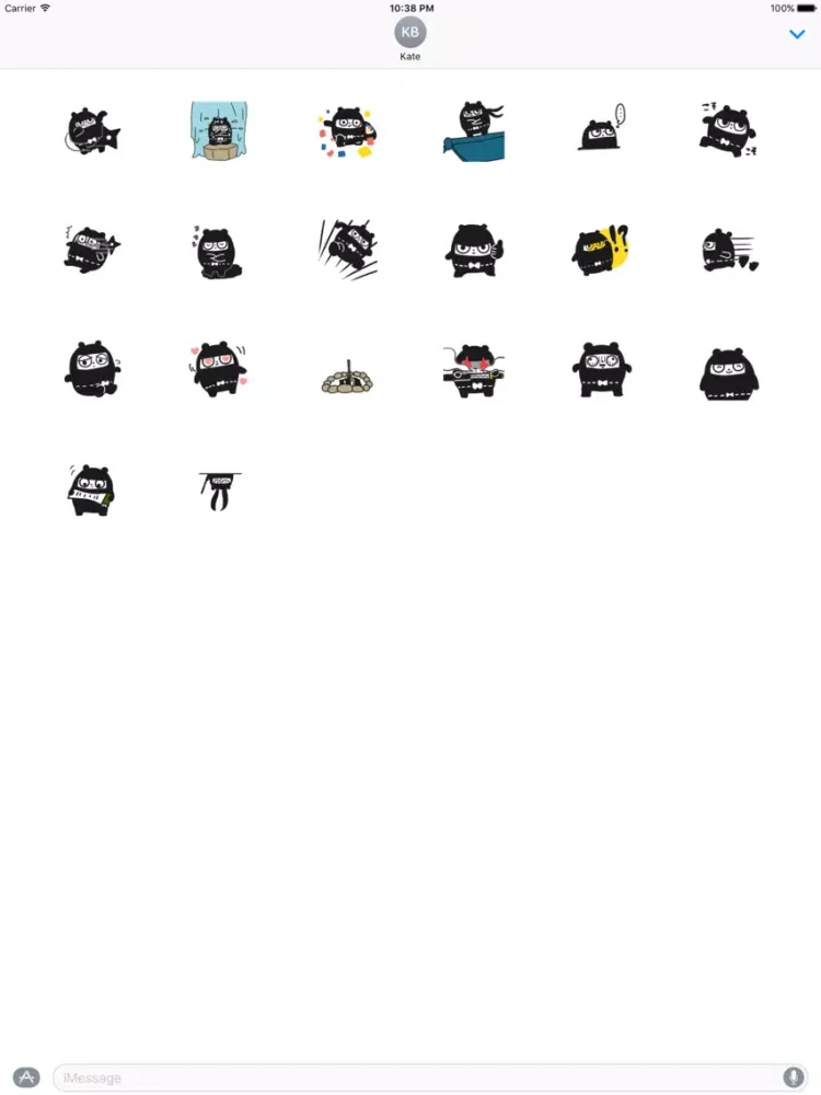 Fat Ninja Stickers iPad  Screenshots