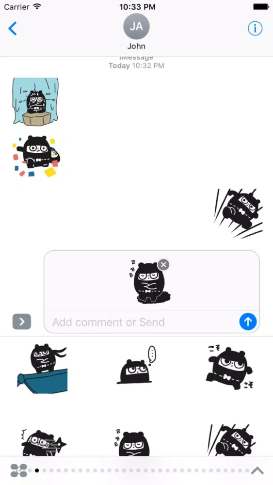 Fat Ninja Stickers Screenshots