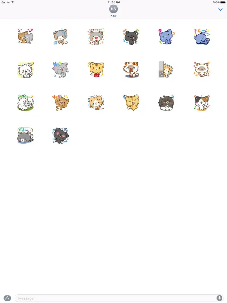 Lovely Cat stickers iPad  سکرین شاٹس
