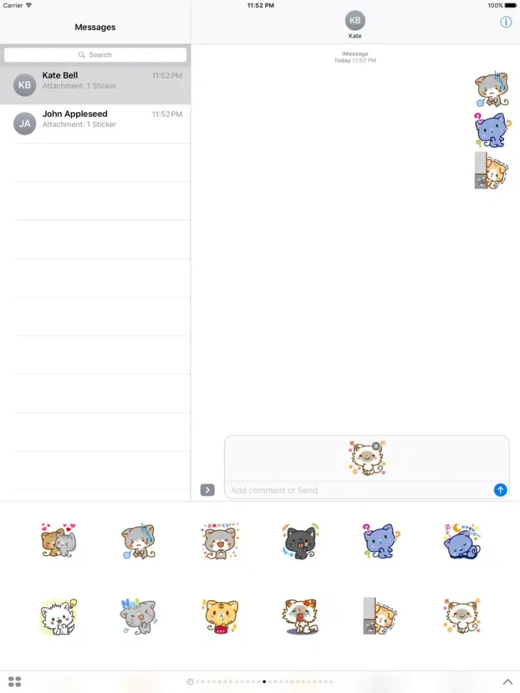 Lovely Cat stickers iPad  سکرین شاٹس