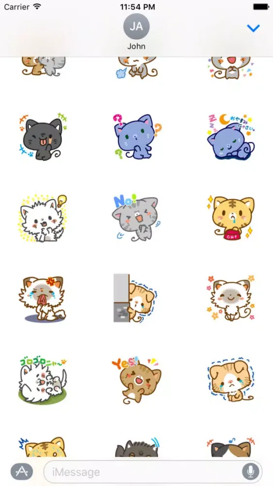 Lovely Cat stickers سکرین شاٹس