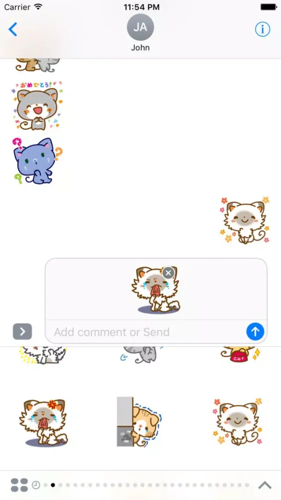 Lovely Cat stickers سکرین شاٹس
