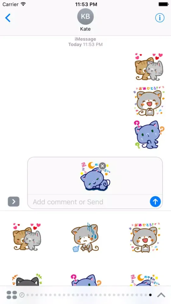 Lovely Cat stickers سکرین شاٹس