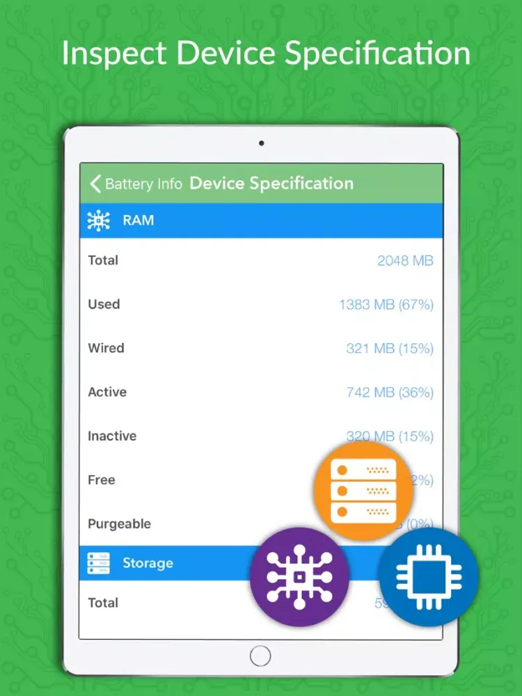 ภาพหน้าจอของ Battery Life - Battery Doctor iPad 
