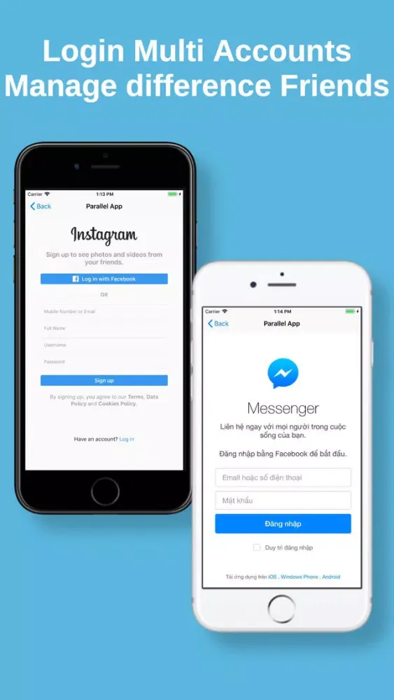 Parallel App Screenshots