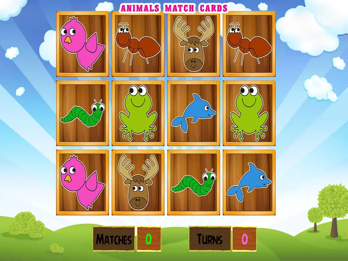 Capturas de tela do ABC Animals Game For Kids: Match Card & Vocabulary iPad 