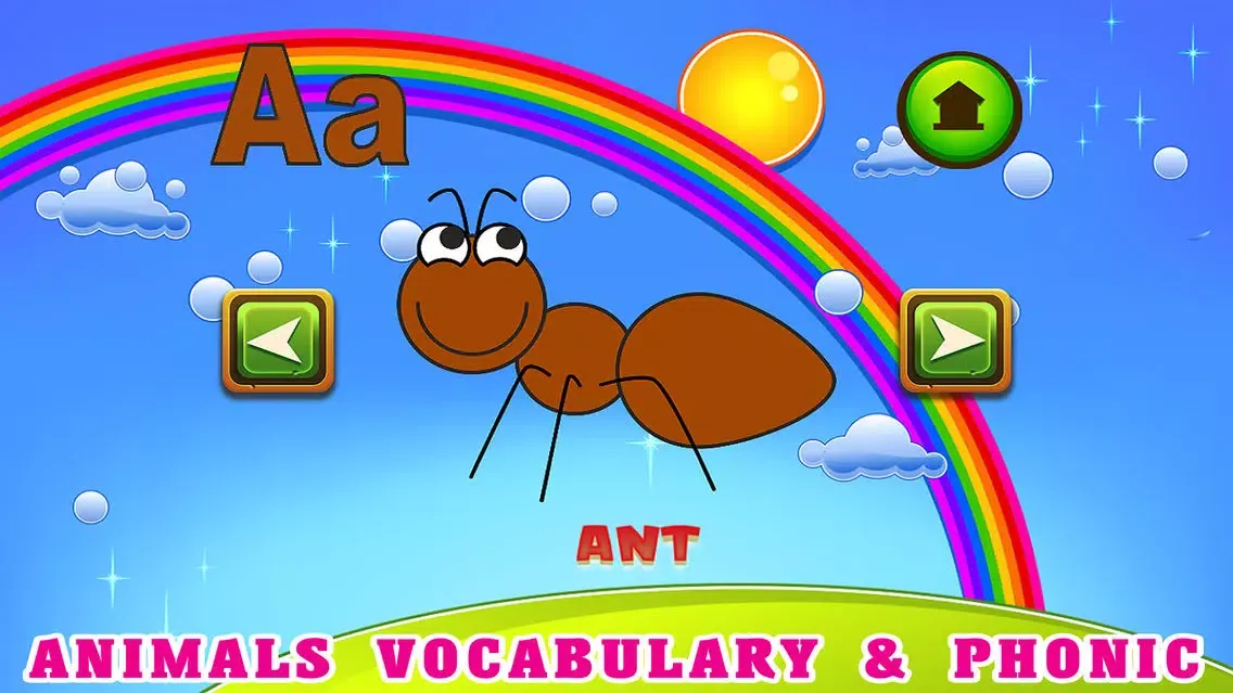 Capturas de tela do ABC Animals Game For Kids: Match Card & Vocabulary