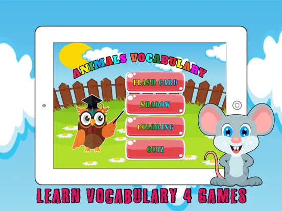 Animals Vocabulary Learning For Kids - 4 Fun Games iPad  スクリーンショット