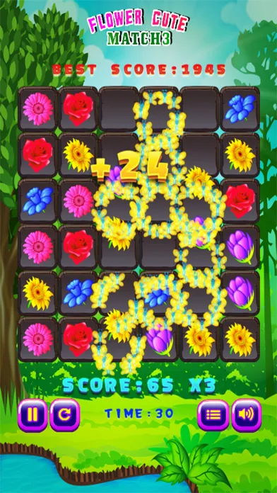 Скриншоты Flower Cute Match 3 - Lovely Blossom Games