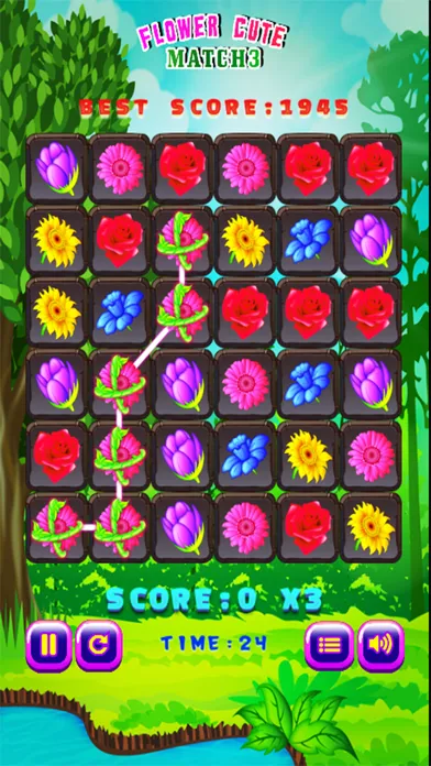 Скриншоты Flower Cute Match 3 - Lovely Blossom Games
