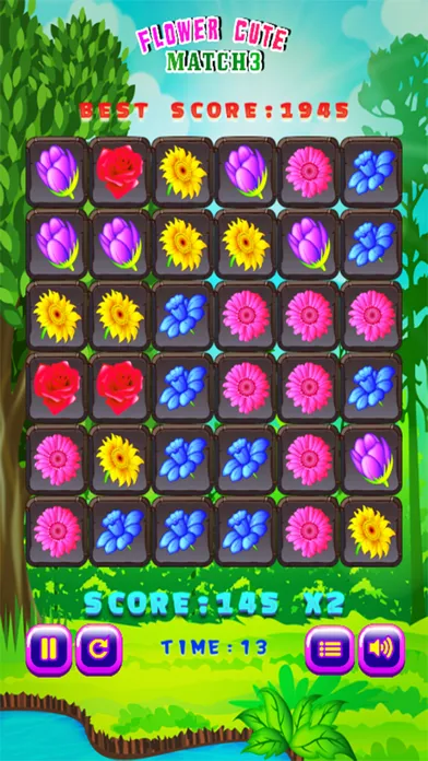 Скриншоты Flower Cute Match 3 - Lovely Blossom Games