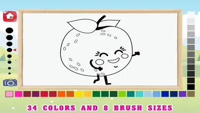 Capturas de tela do Kids Coloring Pages Tracing - Fruit Vegetable Game