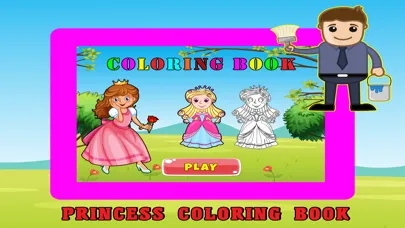 Tangkapan skrin Princess Kids Coloring Book For Girl - 48 Pages