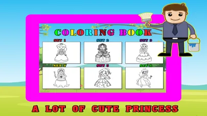 Tangkapan skrin Princess Kids Coloring Book For Girl - 48 Pages