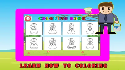 Tangkapan skrin Princess Kids Coloring Book For Girl - 48 Pages