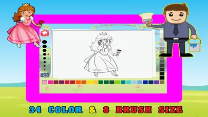 Tangkapan skrin Princess Kids Coloring Book For Girl - 48 Pages