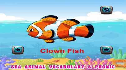 Sea Animals Kids Coloring Pages - Vocabulary Games应用截图