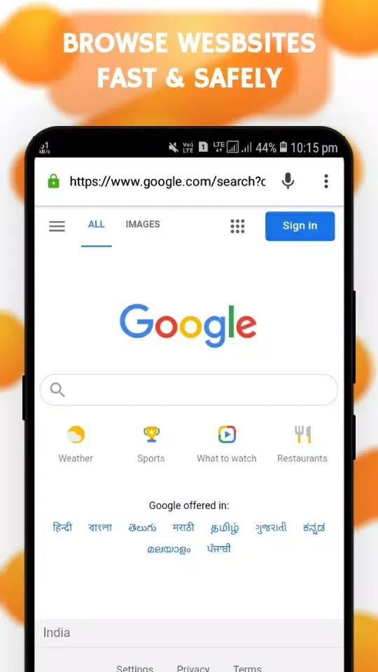 Mini Browser: Indian Fast & Se Screenshots