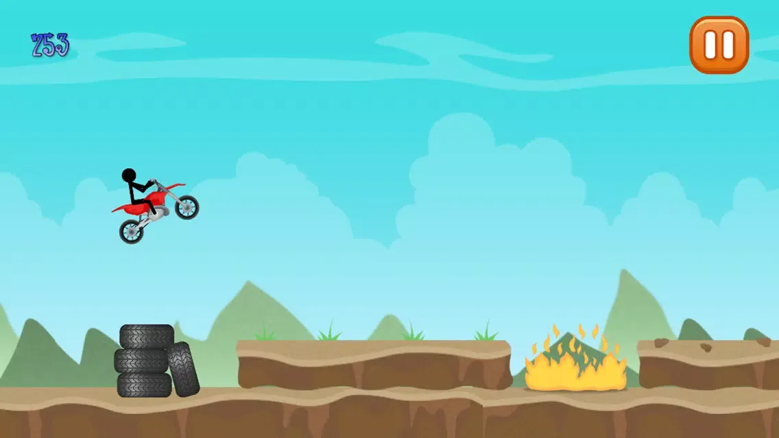 Capturas de tela do Epic Stick-Man BMX Dirt-Bike Motor-cycle Madness