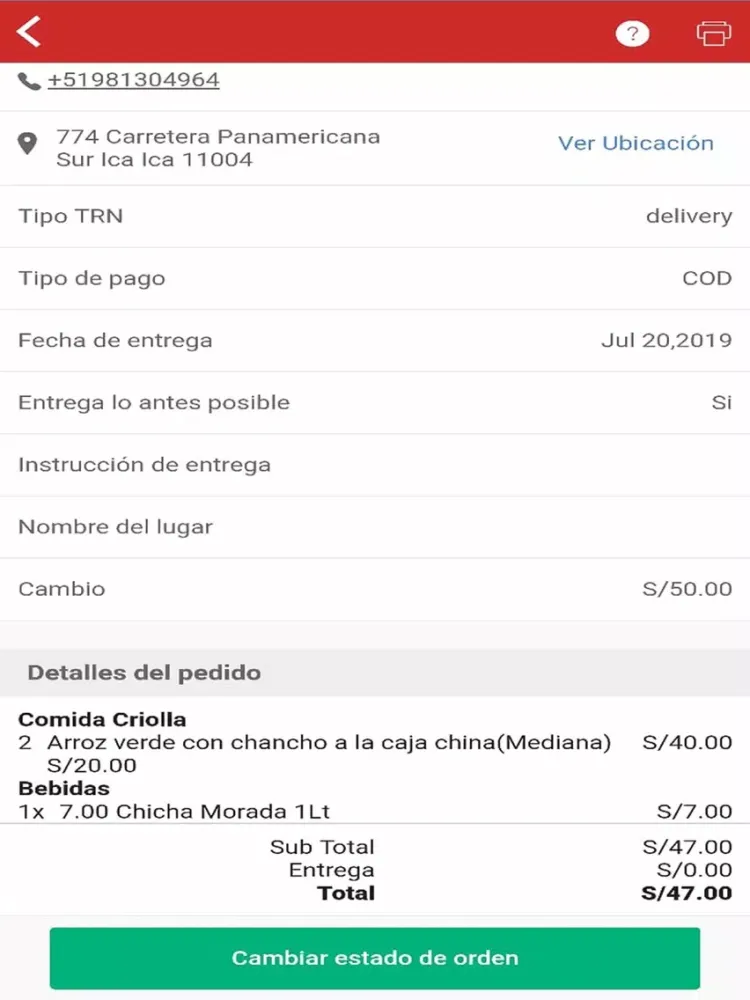 Zrzuty ekranu Tu Delivery Ica - Negocios iPad 