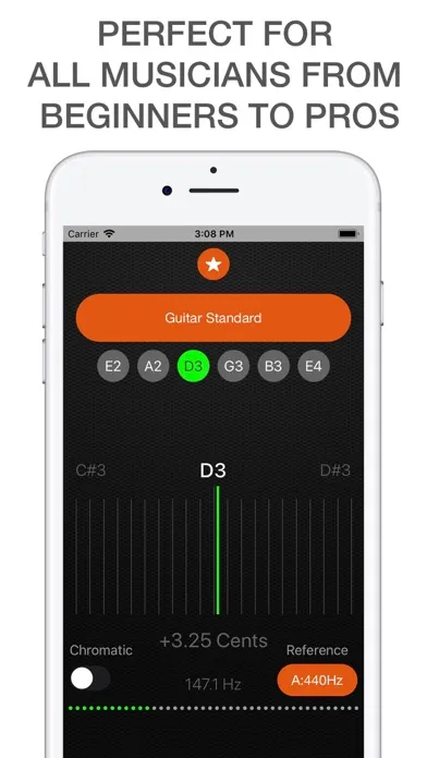 Capturas de pantalla de Tuner - Guitar, Ukulele, Bass