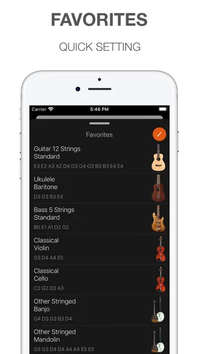 Capturas de pantalla de Tuner - Guitar, Ukulele, Bass