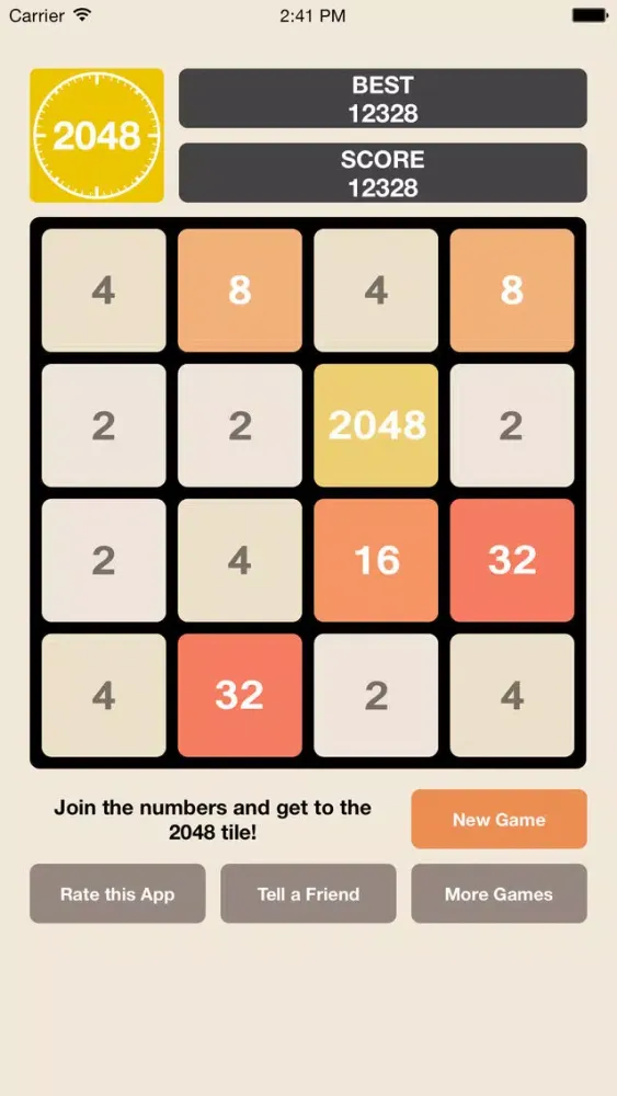 Tangkapan layar 2048 Watch Edition