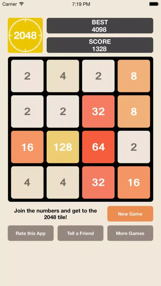 Tangkapan layar 2048 Watch Edition