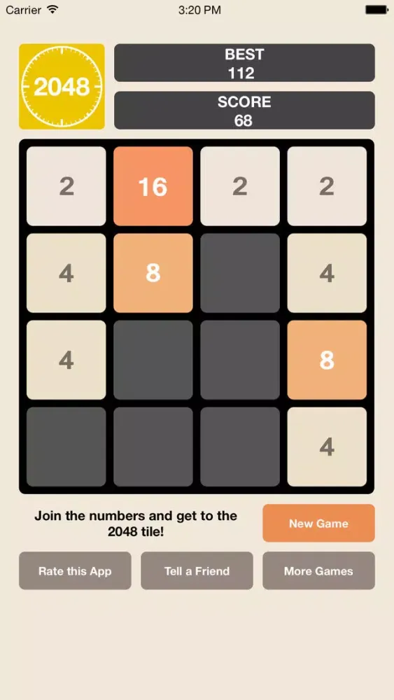 Tangkapan layar 2048 Watch Edition