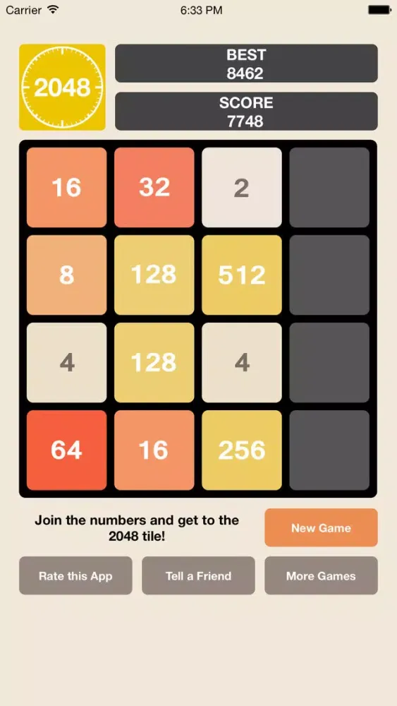 Tangkapan layar 2048 Watch Edition