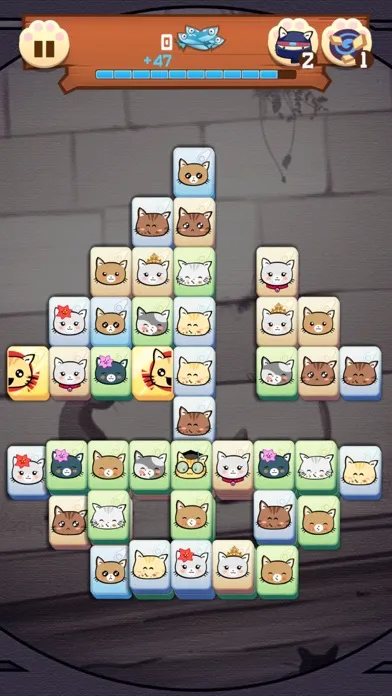 Capturas de tela do Hungry Cat Mahjong