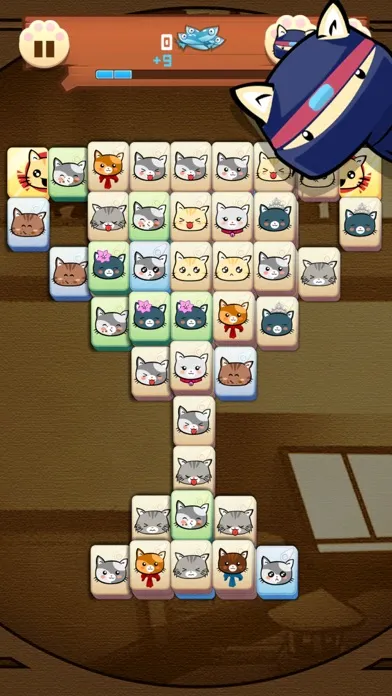 Capturas de tela do Hungry Cat Mahjong