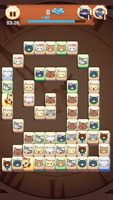Capturas de tela do Hungry Cat Mahjong