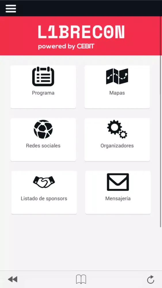 Ảnh chụp màn hình của LIBRECON 2018