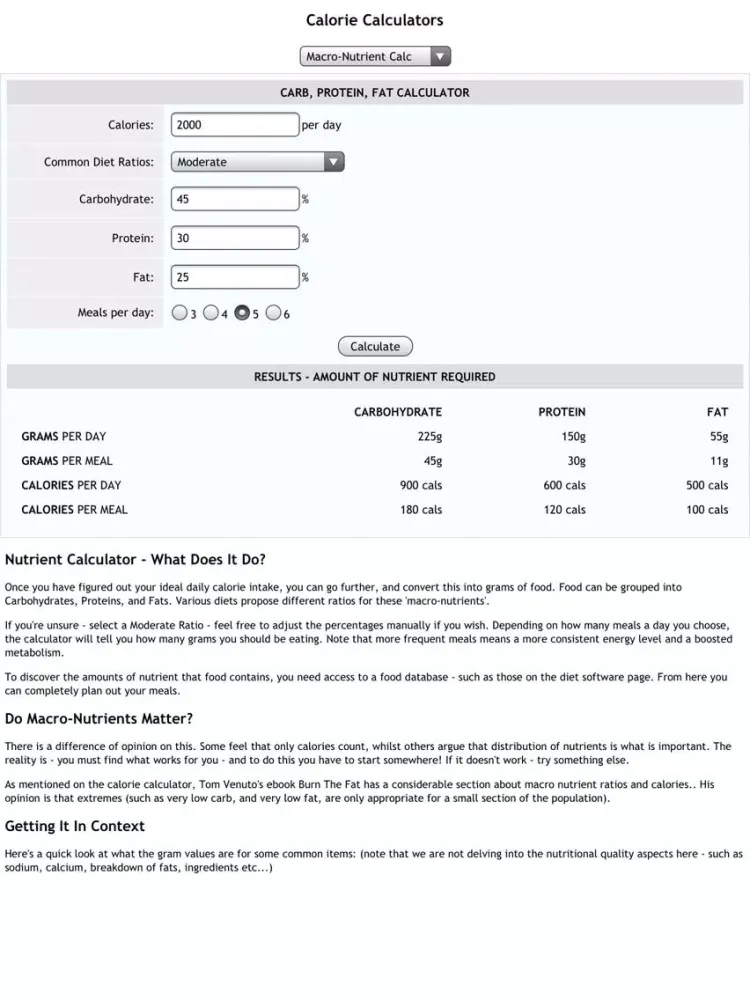 ภาพหน้าจอของ Calorie Calcs iPad 
