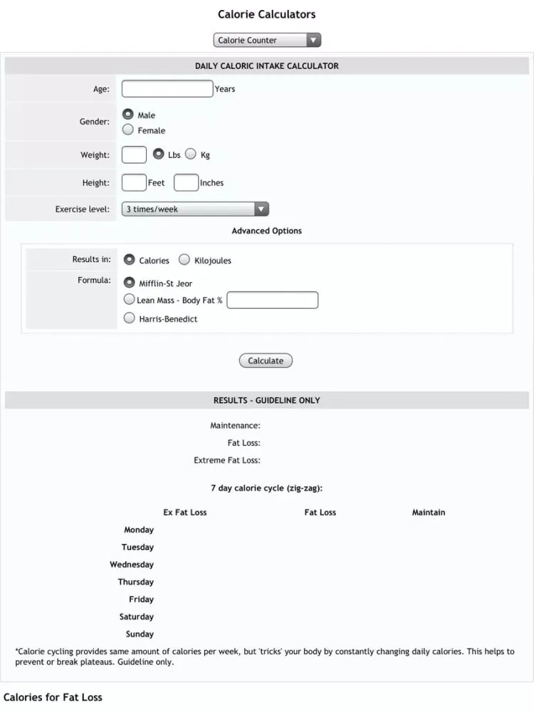 ภาพหน้าจอของ Calorie Calcs iPad 