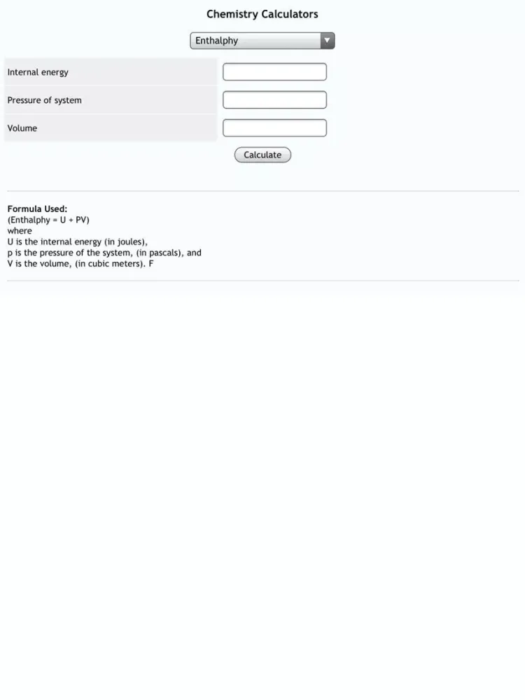 Chemistry Calcs iPad  スクリーンショット