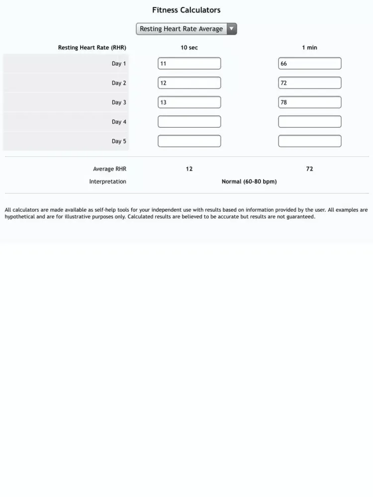 Capturas de pantalla de Fitness Calcs iPad 