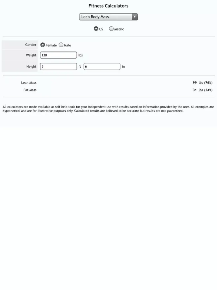 Capturas de pantalla de Fitness Calcs iPad 
