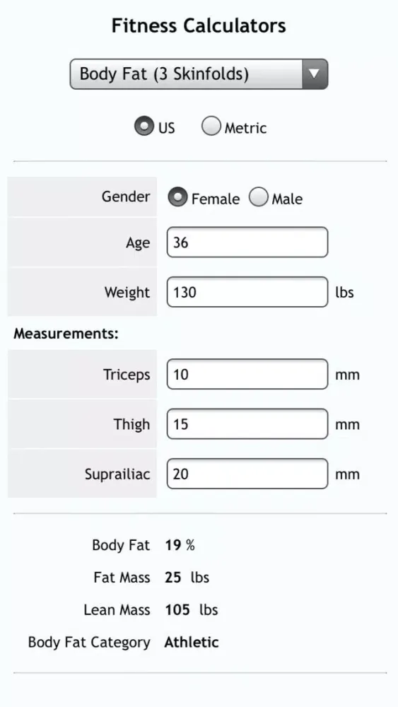 Capturas de pantalla de Fitness Calcs