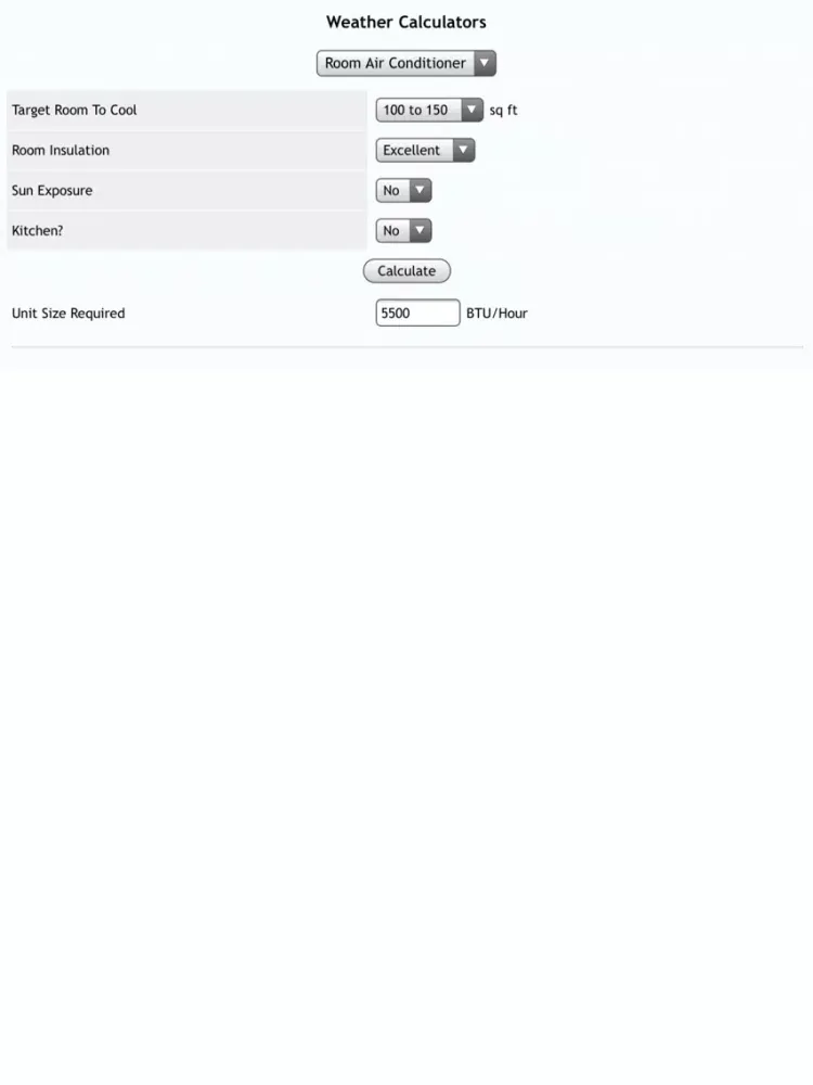 Скриншоты Weather Calcs iPad 