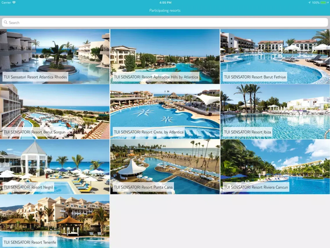TUI SENSATORI iPad  Screenshots