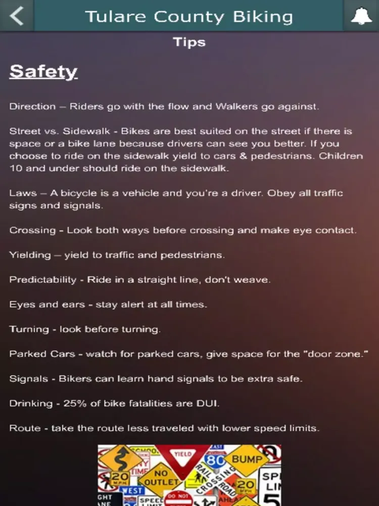 Tulare County Biking iPad  Screenshots