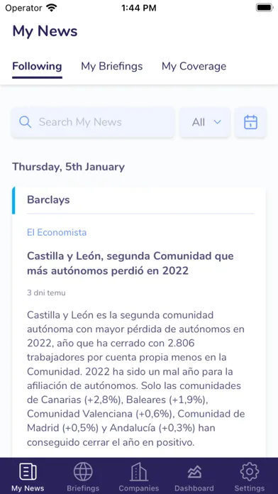 Screenshot di Briefcase - curated news