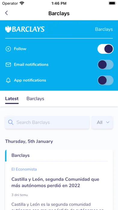 Screenshot di Briefcase - curated news